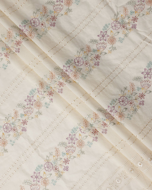 Ivory Cream Cotton Cotton Fabric 110cm