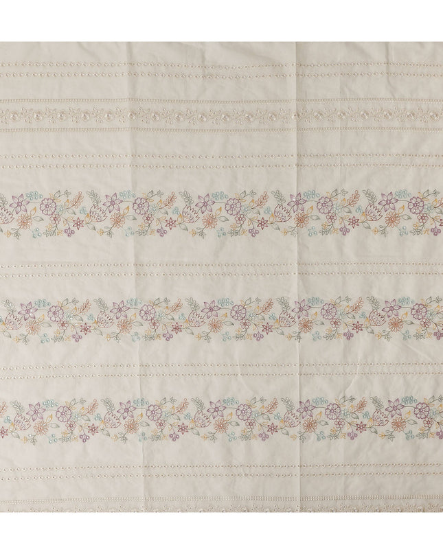 Ivory Cream Cotton Cotton Fabric 110cm