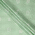 Mint Green Embroidered Cotton Voile Fabric 110cm