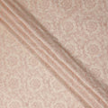 Blush Peach Pink Floral Embroidered Voile 110cm