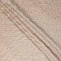 Peach Pink Silver Diamond Embroidered Voile 110cm
