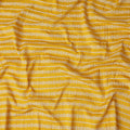 Mustard Yellow Stripe Embroidered Cotton Voile 110cm