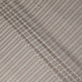 Taupe Beige Stripe Embroidered Cotton Voile 110cm