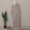 Moss Green Paisley French Chantilly Lace Saree