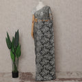 Sage Olive Green Paisley French Chantilly Lace Saree