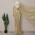 Antique Gold Chantilly Lace Saree - D31667
