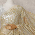 Antique Gold Chantilly Lace Saree - D31667