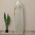 Green French Metallic Chantilly Lace Saree