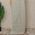 Green French Metallic Chantilly Lace Saree
