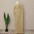 Gold French Metallic Chantilly Lace Saree