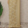 Gold French Metallic Chantilly Lace Saree