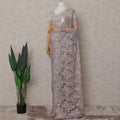 Silver Grey French Chantilly Lace Saree