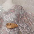 Silver Grey French Chantilly Lace Saree