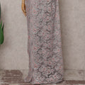 Silver Grey French Chantilly Lace Saree