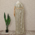 Gold French Metallic Chantilly Lace Saree