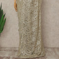 Gold French Metallic Chantilly Lace Saree