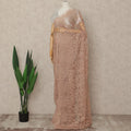 Pink French Metallic Chantilly Lace Saree