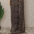 Brown French Metallic Chantilly Lace Saree