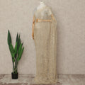 Gold French Metallic Chantilly Lace Saree