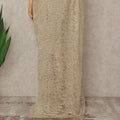 Gold French Metallic Chantilly Lace Saree