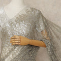 Green French Metallic Chantilly Lace Saree
