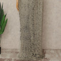 Green French Metallic Chantilly Lace Saree