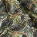 Green Abstract Circle Embroidery Cotton Voile 150cm