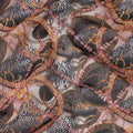 Grey Abstract Circle Embroidery Cotton Voile 150cm