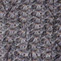 Grey Blue Abstract Circle Embroidery Voile 150cm