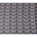 Grey Blue Abstract Circle Embroidery Voile 150cm