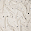 White Floral Cotton Voile Fabric 110cm India