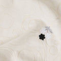 White Floral Cotton Voile Fabric 110cm India