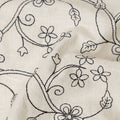 White Floral Cotton Voile Fabric 110cm India