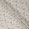 White Floral Cotton Voile Fabric 110cm India