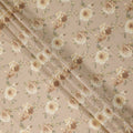 Beige Floral Cotton Voile Fabric 110cm India