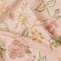 Pink Floral Cotton Voile Fabric 110cm India