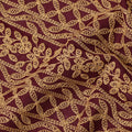 Brown Floral Cotton Voile Fabric 110cm India
