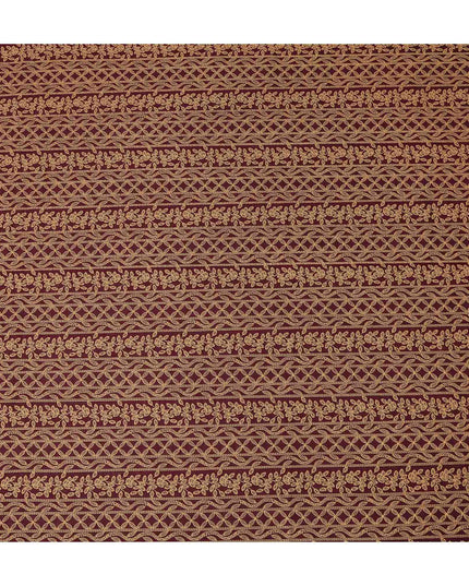 Brown Floral Cotton Voile Fabric 110cm India