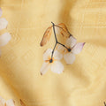 Yellow Floral Cotton Lawn Printed Fabric 110cm India