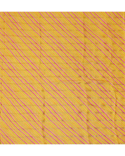 Golden Yellow Stripe Chiffon Fabric