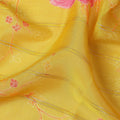 Amber Yellow Bouquet Chiffon Fabric