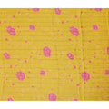 Amber Yellow Bouquet Chiffon Fabric