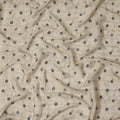 Champagne Beige Dot Synthetic Chiffon Fabric