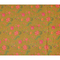 Mustard Yellow Bouquet Chiffon Fabric
