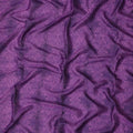 Plum Purple Self Design Synthetic Chiffon Fabric