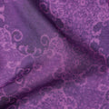 Plum Purple Self Design Synthetic Chiffon Fabric