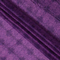 Plum Purple Self Design Synthetic Chiffon Fabric