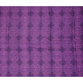 Plum Purple Self Design Synthetic Chiffon Fabric