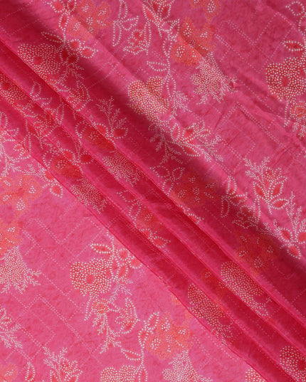 Magenta Pink Batik Chiffon Fabric