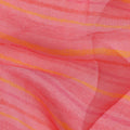 Coral Pink Stripe Synthetic Chiffon Fabric
